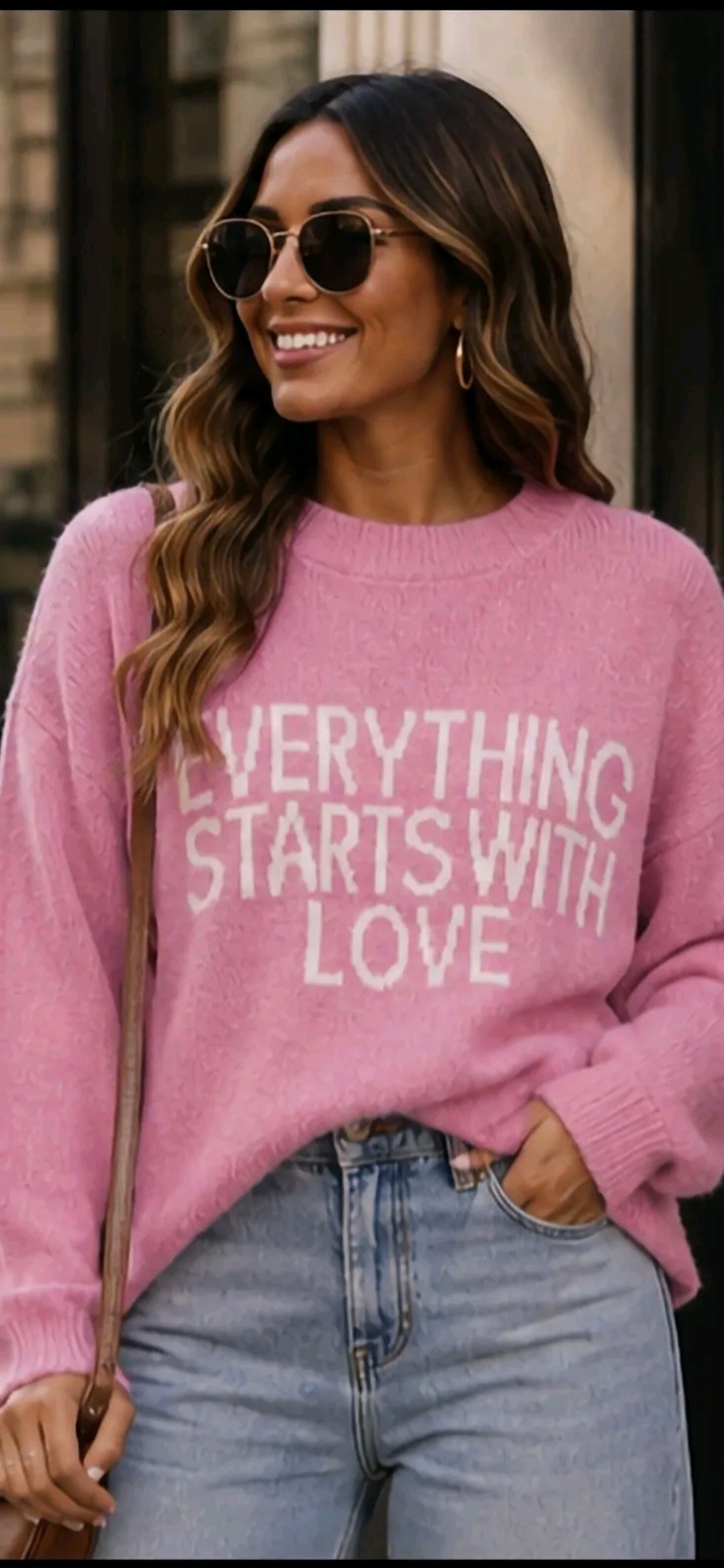 NWT POL 'Everything Starts With Love' Sweater