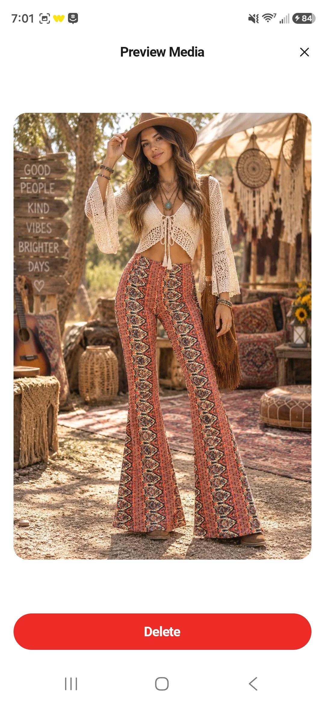 NWT Umgee Bootcut Boho Pants