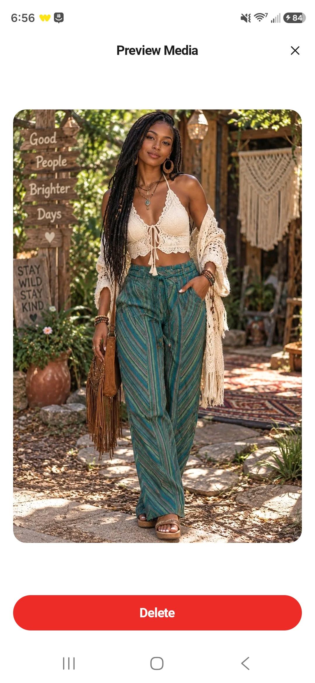 NWT Free People Pants (Green Stripe)