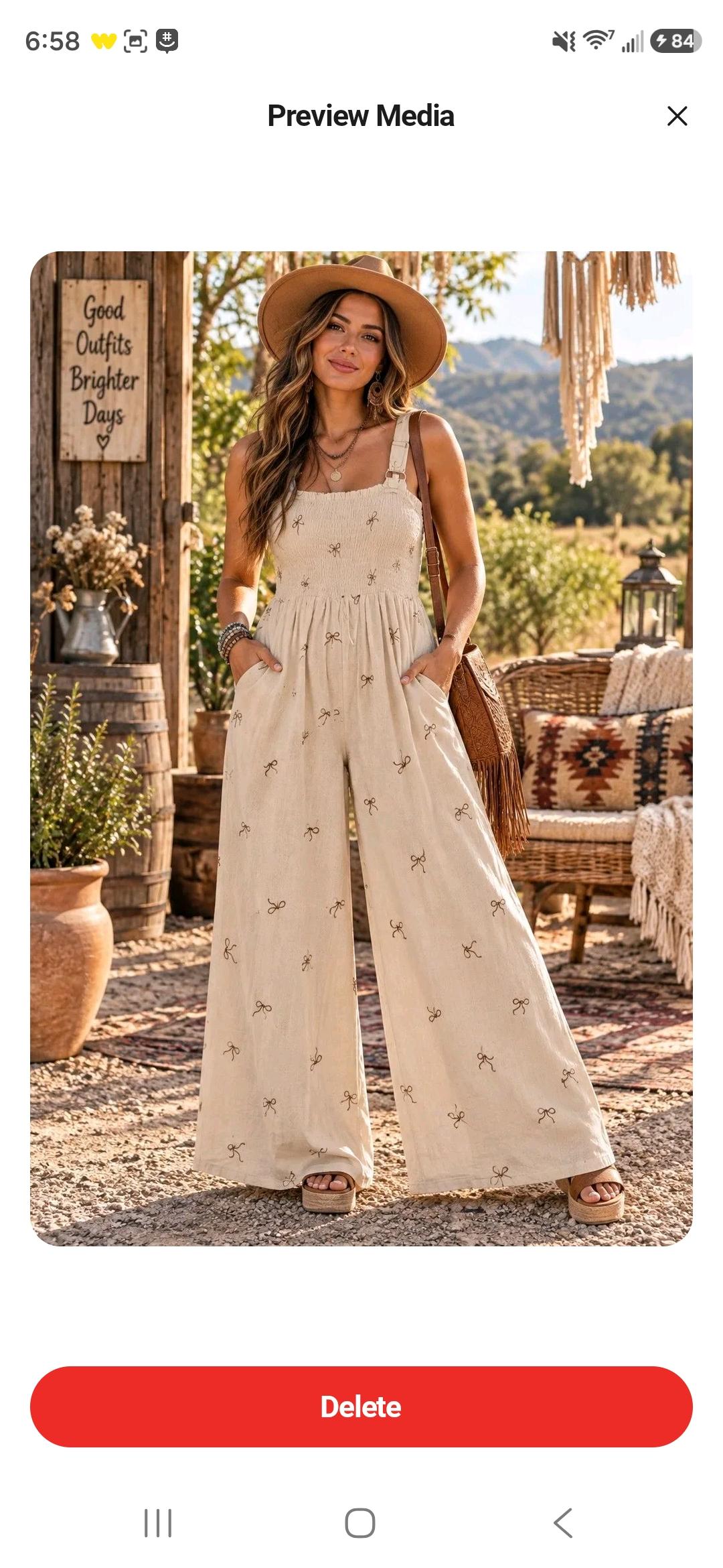 NWT Umgee Embroidered Jumpsuit