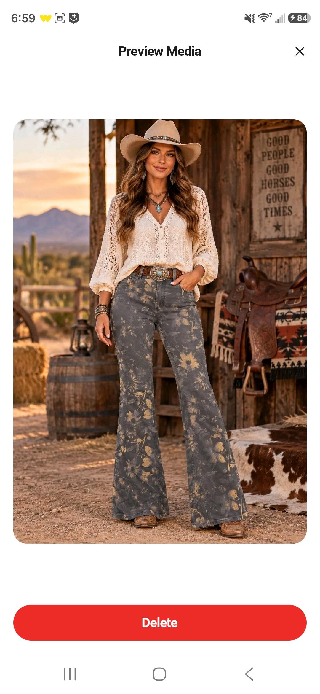 NWT Free People Floral Bootcut Jeans